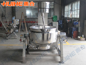 展示精美旋轉刮邊攪拌夾層鍋,行星攪拌夾層鍋實拍照片,以及設備參數(shù)、特點、原理等